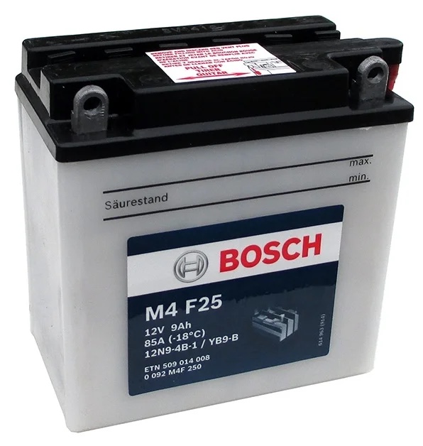 Аккумулятор Bosch 0092M4F250 FP M4F 12V 9AH 85A, Bosch
